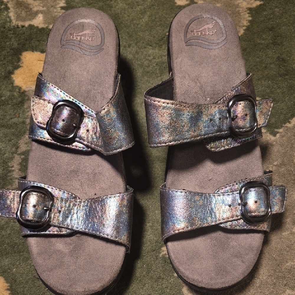 Dansko Metallic Buckle Sandals